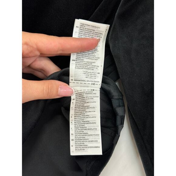 NWT Adidas Originals Crushed Velvet Crop Top & Flared Pants Active Set Black S - Picture 4 of 6